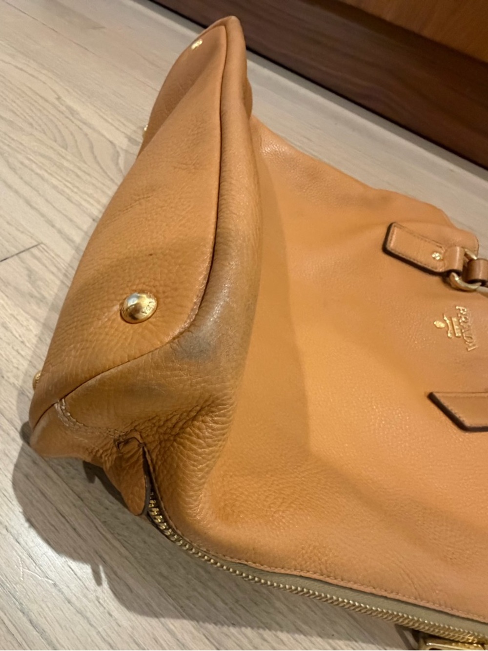 Prada Vitello Daino Leather Tote Shoulder Bag - Picture 5 of 11